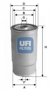 Топливный фильтр UFI Filters 24.122.00 (фото 1)
