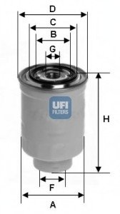 Топливный фильтр UFI UFI Filters 24.366.00