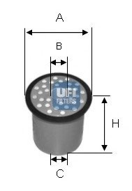 Топливный фильтр UFI UFI Filters 24.388.00