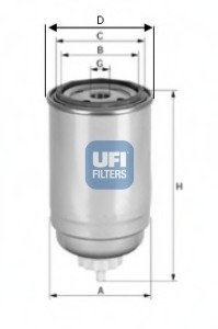 Топливный фильтр UFI UFI Filters 24.399.00