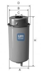 Топливный фильтр UFI UFI Filters 24.432.00