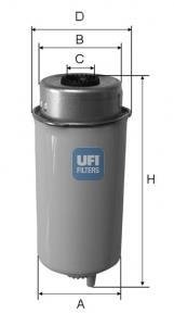 Топливный фильтр UFI Filters 24.455.00 (фото 1)
