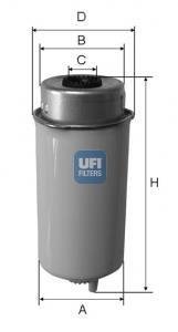 Топливный фильтр UFI Filters 24.456.00 (фото 1)