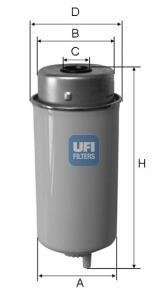 Топливный фильтр UFI UFI Filters 24.458.00