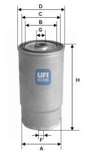 Топливный фильтр UFI UFI Filters 24.525.00