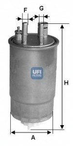 Топливный фильтр UFI UFI Filters 24.ONE.00