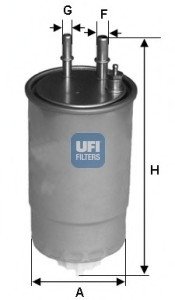 Топливный фильтр UFI Filters 24.ONE.01 (фото 1)