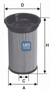 Топливный фильтр UFI Filters 26.005.00 (фото 1)