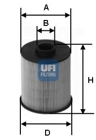 Топливный фильтр UFI UFI Filters 26.006.00