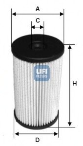 Топливный фильтр UFI UFI Filters 26.007.00