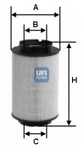 Топливный фильтр UFI Filters 26.014.00 (фото 1)