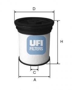 Топливный фильтр UFI Filters 26.019.01 (фото 1)