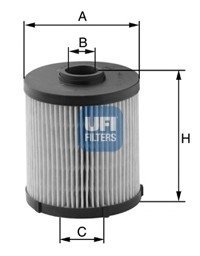 Топливный фильтр UFI Filters 26.020.00 (фото 1)