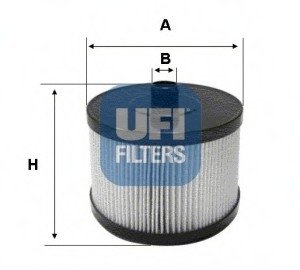Топливный фильтр UFI Filters 26.022.00 (фото 1)
