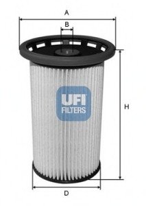 Топливный фильтр UFI Filters 26.025.00 (фото 1)
