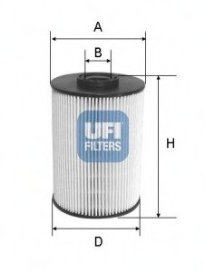 Топливный фильтр UFI UFI Filters 26.037.00
