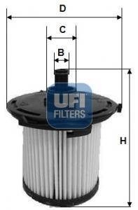 Топливный фильтр UFI Filters 26.074.00 (фото 1)