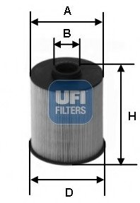 Топливный фильтр UFI Filters 26.077.00 (фото 1)