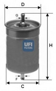 Топливный фильтр UFI UFI Filters 31.500.00