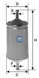 Топливный фильтр UFI UFI Filters 31.501.00