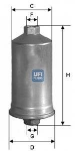 Топливный фильтр UFI Filters 31.504.00 (фото 1)
