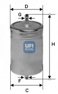 Топливный фильтр UFI UFI Filters 31.611.00