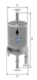 Топливный фильтр UFI Filters 31.833.00 (фото 1)