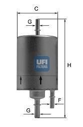 Топливный фильтр UFI Filters 31.830.00 (фото 1)