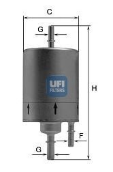 Топливный фильтр UFI Filters 31.831.00 (фото 1)