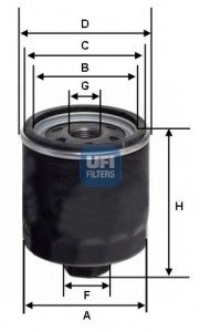 Масляный фильтр UFI UFI Filters 23.428.00