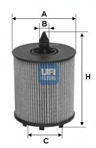 Масляный фильтр UFI UFI Filters 25.024.00