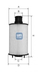 Масляный фильтр UFI UFI Filters 25.073.02