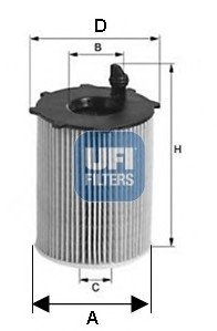 Масляный фильтр UFI UFI Filters 25.128.00