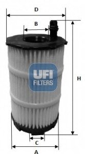 Масляный фильтр UFI Filters 25.143.00 (фото 1)