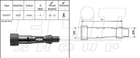 Свечной наконечник NGK NGK Spark Plug SD05FP