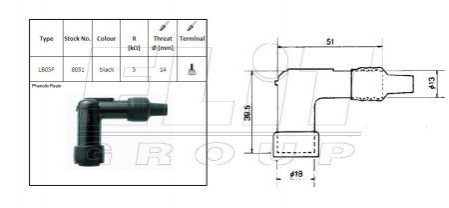 Свечной наконечник NGK NGK Spark Plug LB05F