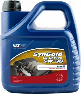 Масло моторное SynGold LL-III Plus 5W-30 (4 л) VATOIL 50021 (фото 1)