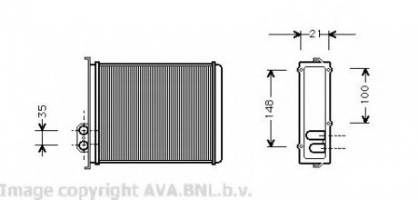 Радиатор печки AVA VOA 6085 (фото 1)