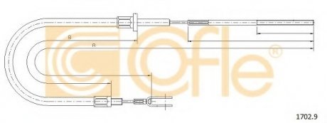 Трос сцепления COFLE 1702.9
