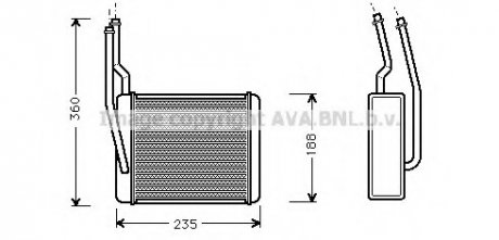 Радиатор печки AVA FD 6272