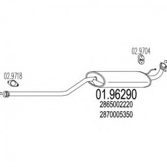 Задня частина вихлопної системи MTS 01.96290