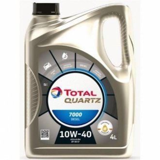 Масло моторное QUARTZ DIESEL 7000 10W-40 4л Total 203710