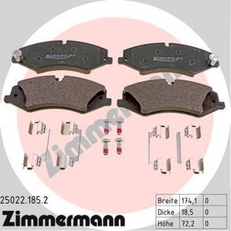 Колодки тормозные дисковые ZIMMERMANN 25022.185.2 (фото 1)
