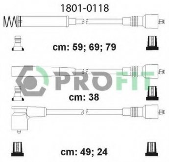 Комплект высоковольтных проводов PROFIT 1801-0118