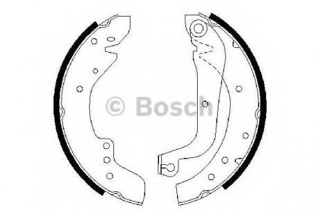 Колодки тормозные барабанные BOSCH 0986487547
