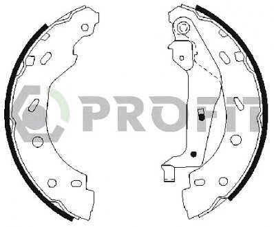 Колодки тормозные барабанні PROFIT 5001-0614 (фото 1)