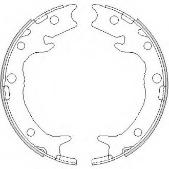 Колодка гальм. барабан. HONDA ACCORD SW VIII 2.0, 2.2 I CDT-I, 2.4 04/03-, CR-V задн. (вир-во) REMSA 4737.00