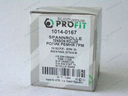 Ролик ремня ГРМ обводной PROFIT 1014-0167 (фото 1)