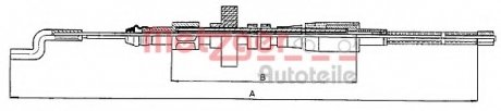 Трос ручного тормоза METZGER 10.7391