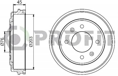 Барабан тормозной PROFIT 5020-0041